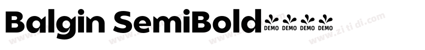 Balgin SemiBold字体转换